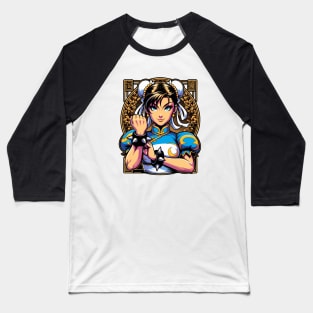 Strong Female Fighter Baseball T-Shirt